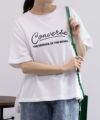 CONVERSE ポンチ素材 ロゴ刺繍Tシャツ レディース ネコポス 対応商品