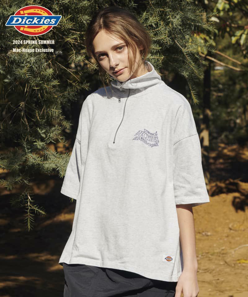 Dickies ハーフジップTシャツ レディース