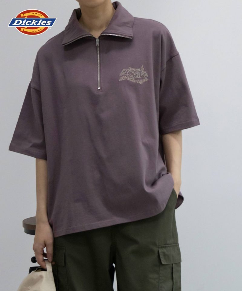 Dickies  ハーフジップTシャツ レディース ネコポス 対応商品商品画像-1