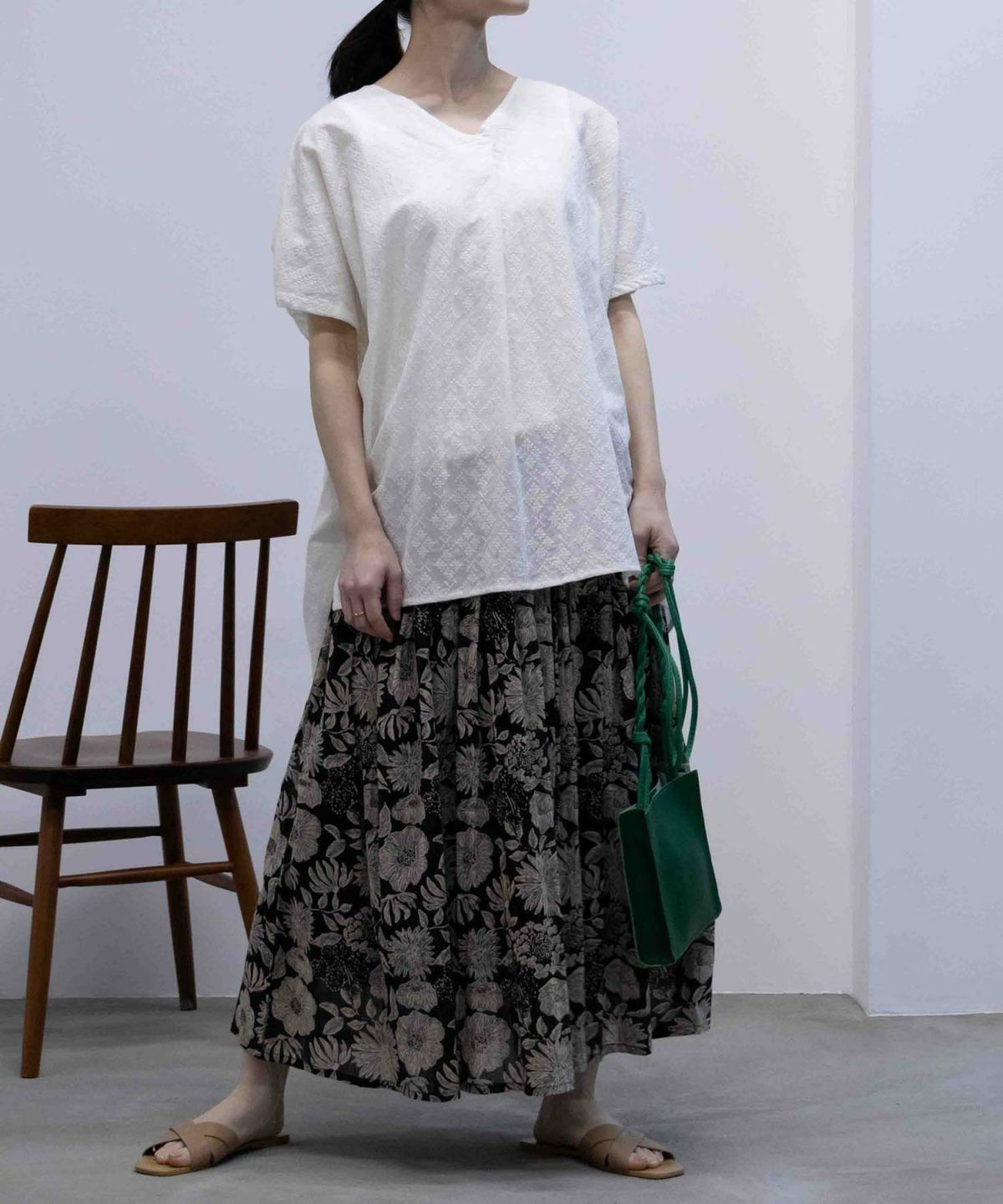 Howdy Marie インドファブリック 刺繍ブラウス レディース