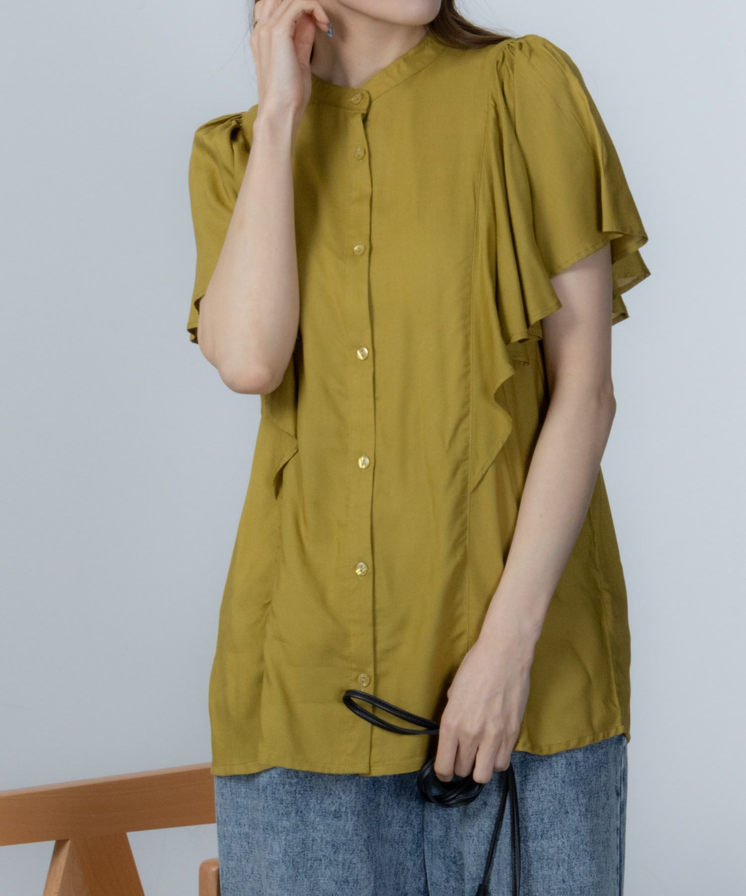 Howdy Marie  インドファブリック 袖フレアシャツ レディース商品画像-2