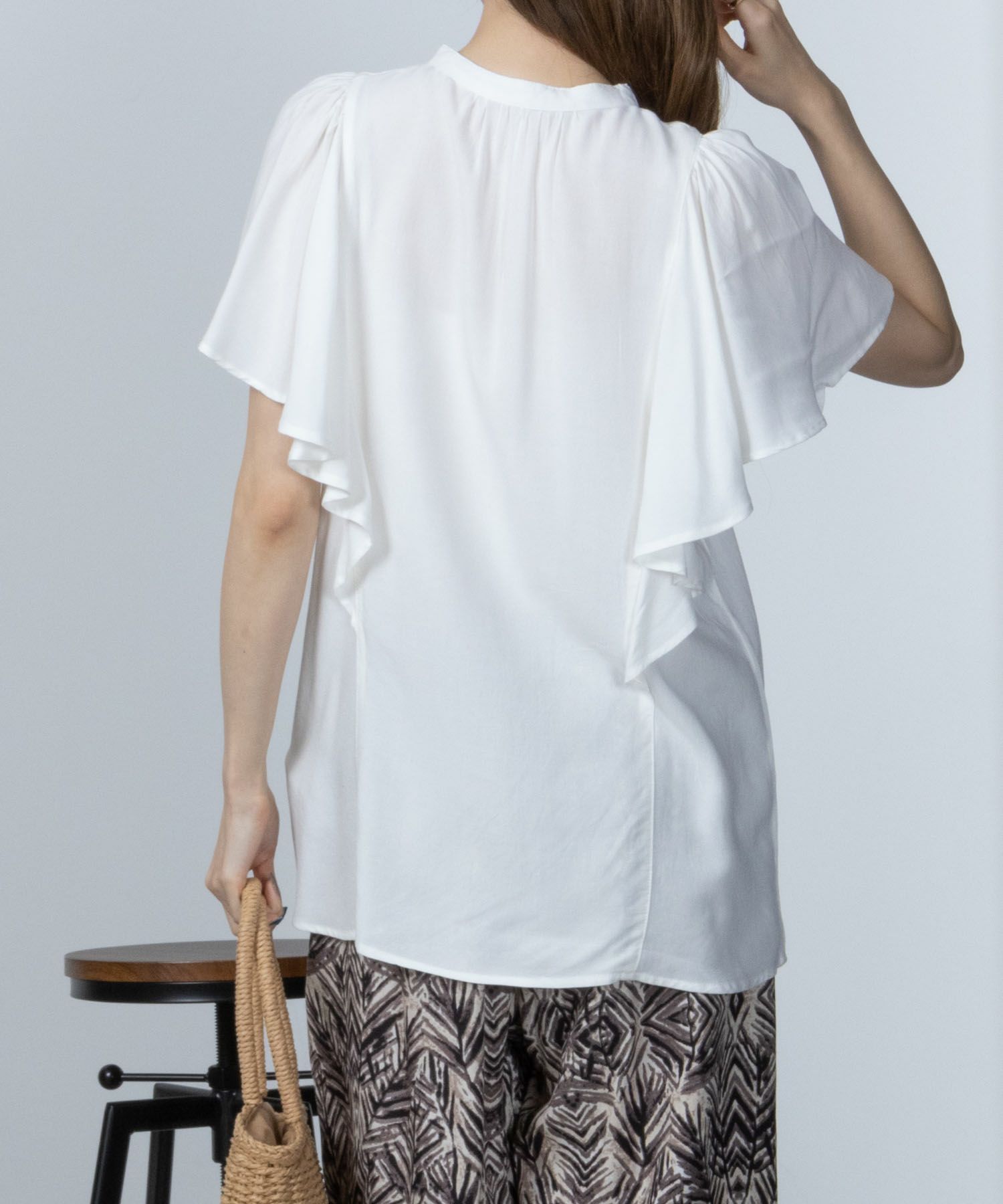 Howdy Marie  インドファブリック 袖フレアシャツ レディース商品画像-8