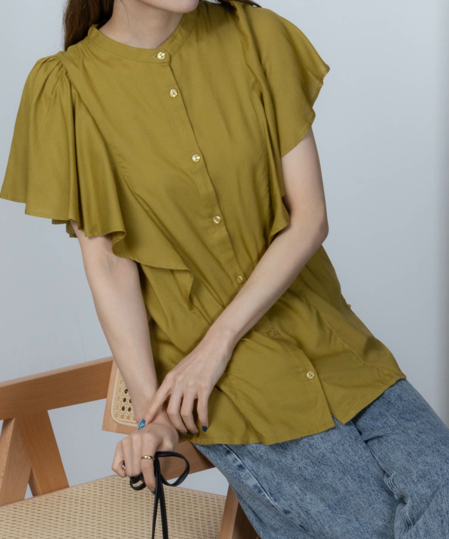 Howdy Marie  インドファブリック 袖フレアシャツ レディース商品画像-12