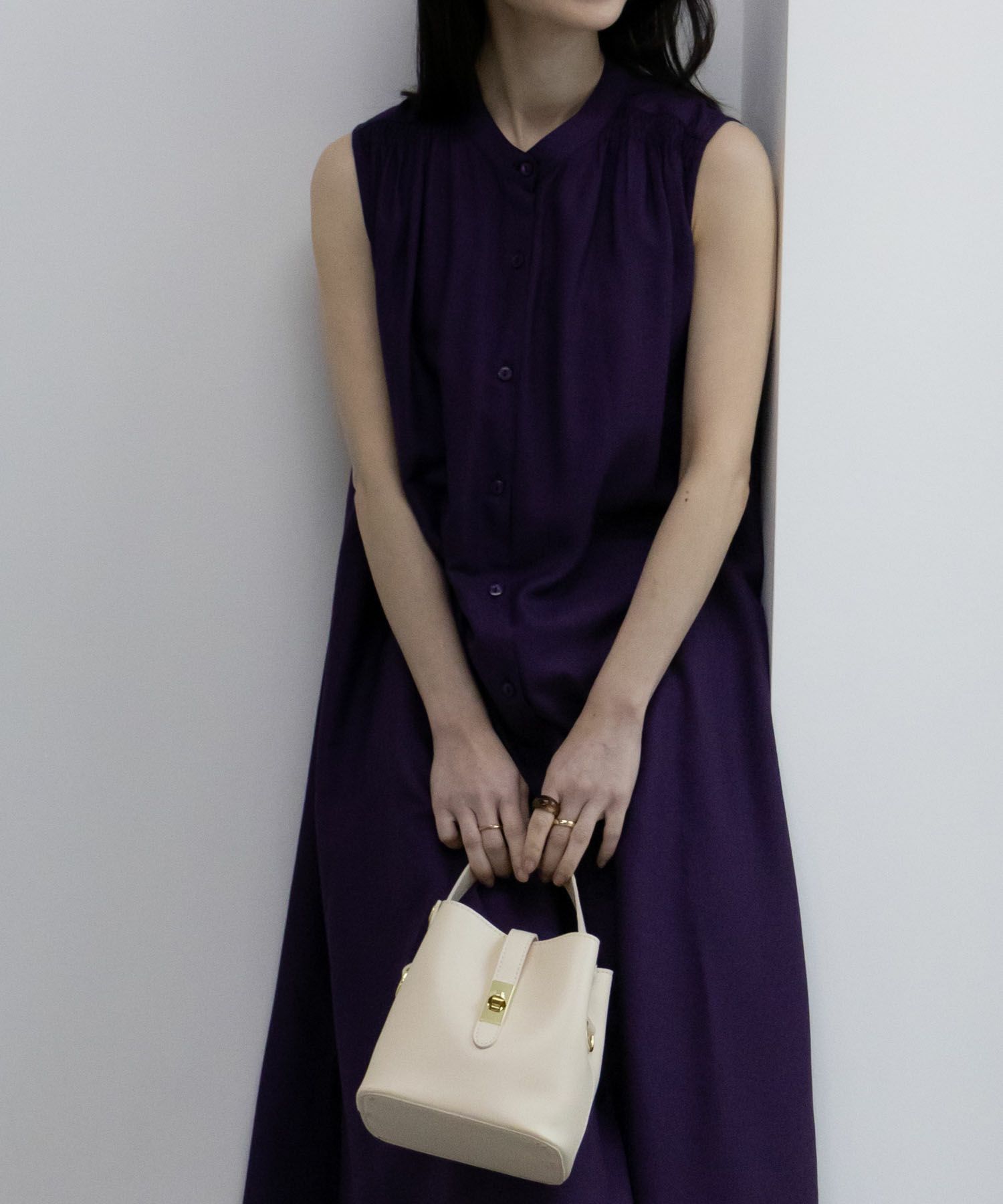 Howdy Marie インドファブリック 肩シャーリングワンピース レディース商品画像-6