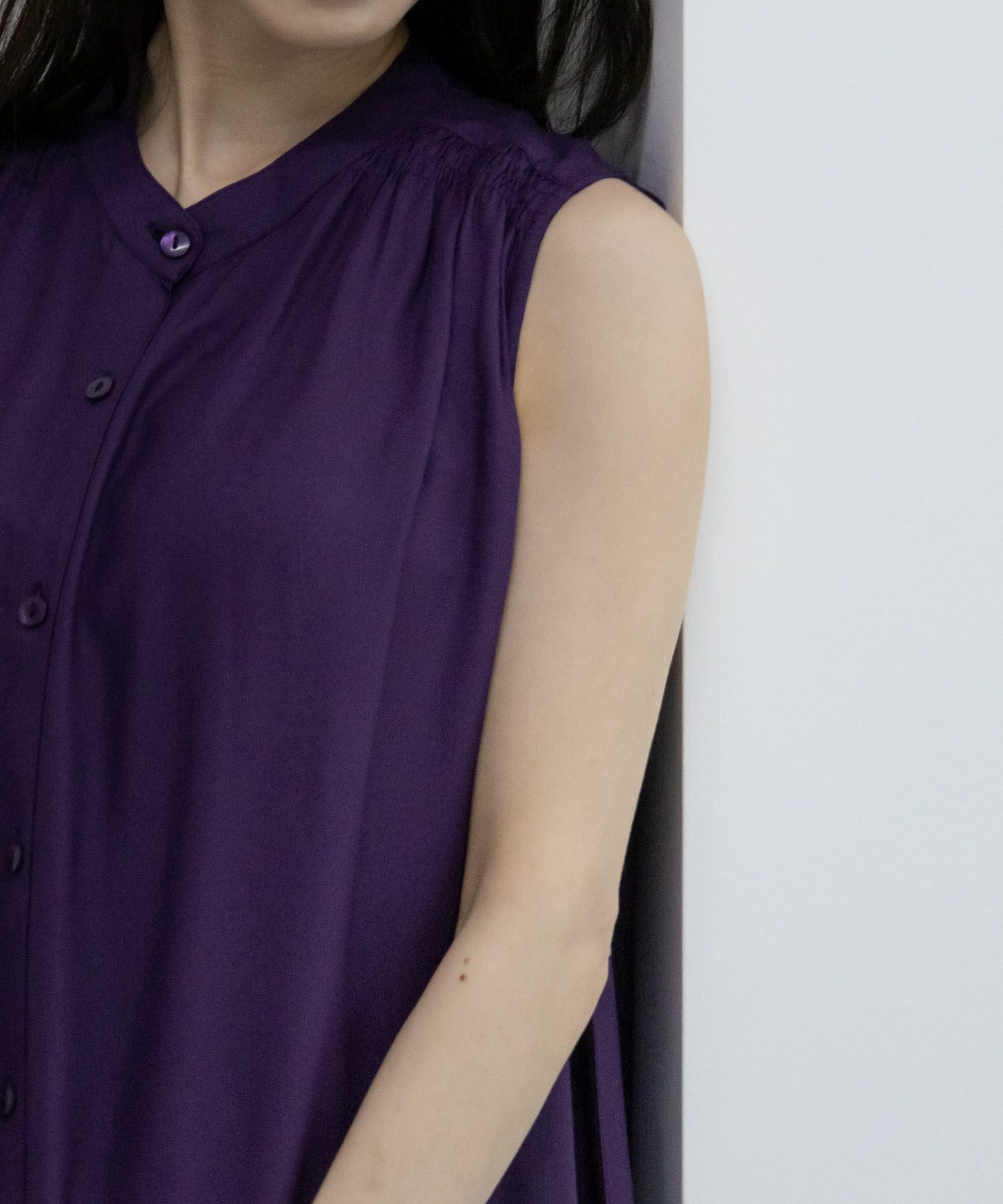 Howdy Marie インドファブリック 肩シャーリングワンピース レディース