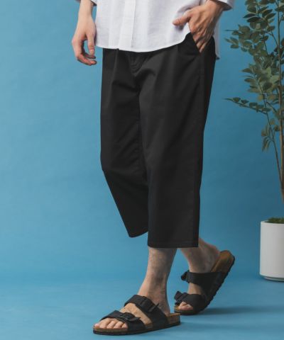 NAVY SARARI 裏メッシュドビーCOOLクロップドパンツ メンズ
