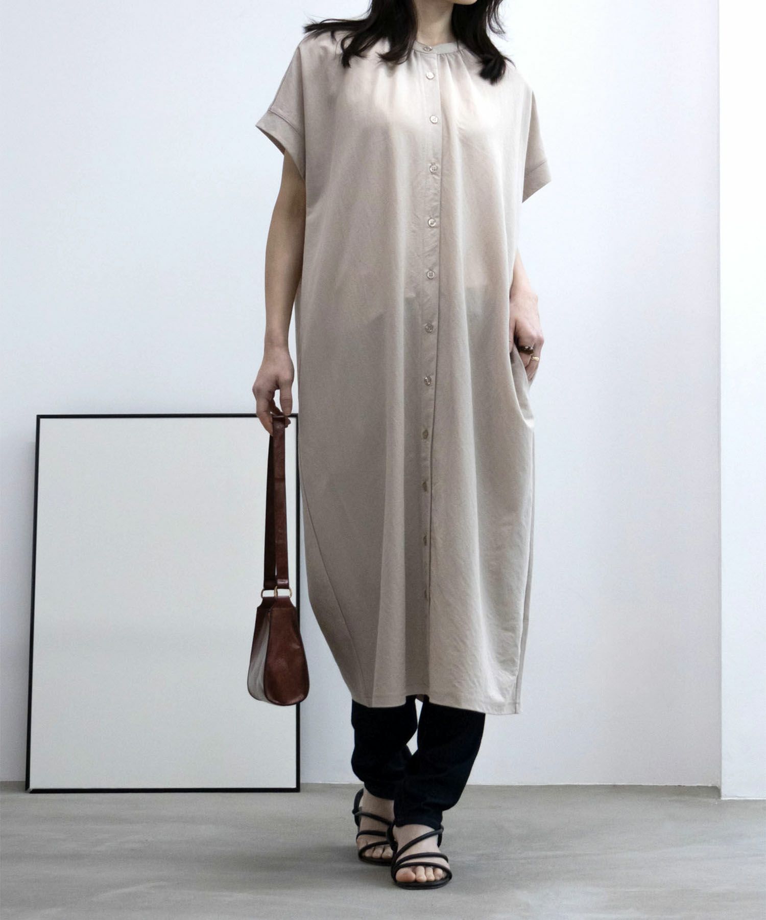 Howdy Marie 接触冷感前開きワンピース レディース 