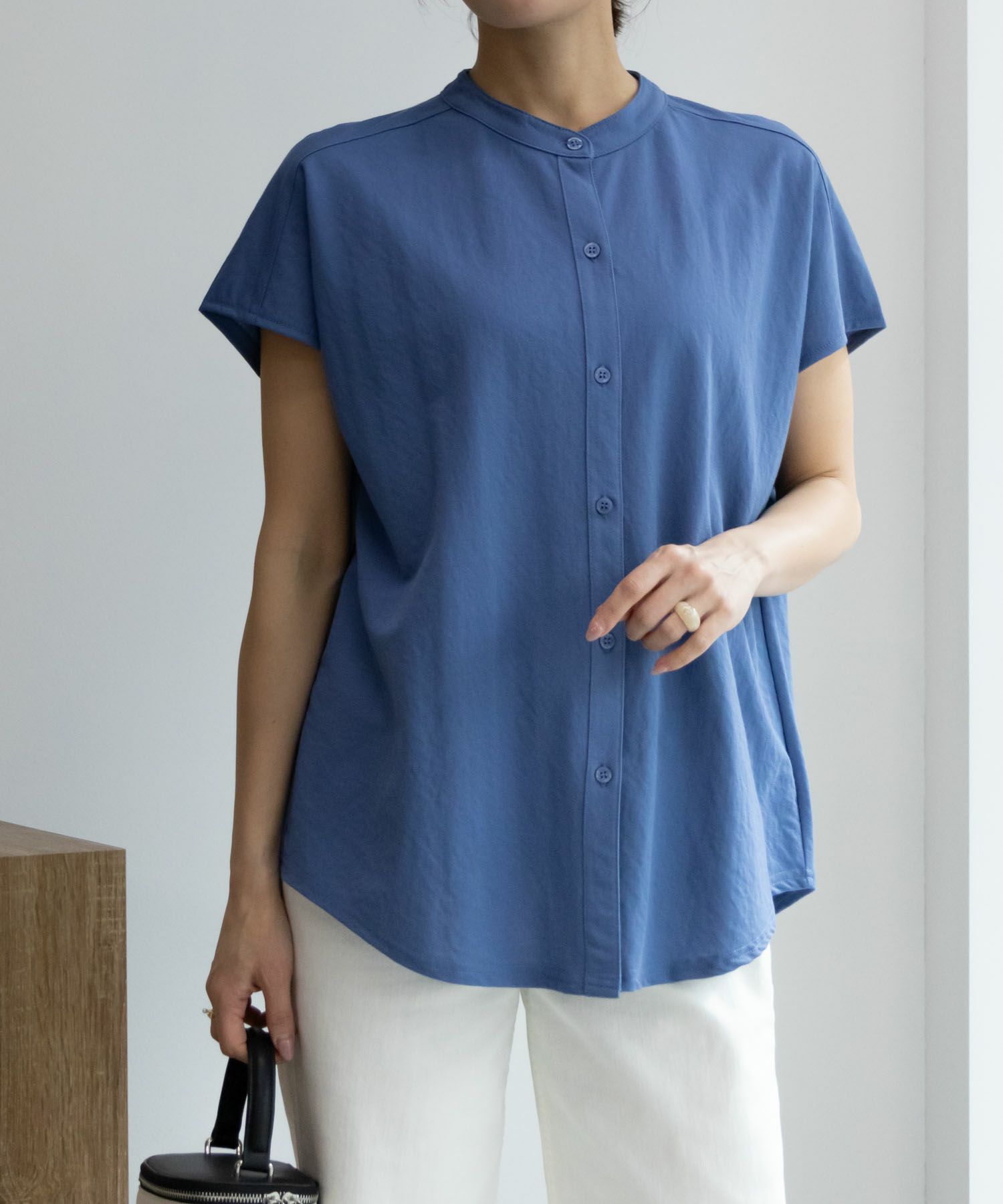 NAVY SARARI 前開きシャツ レディース