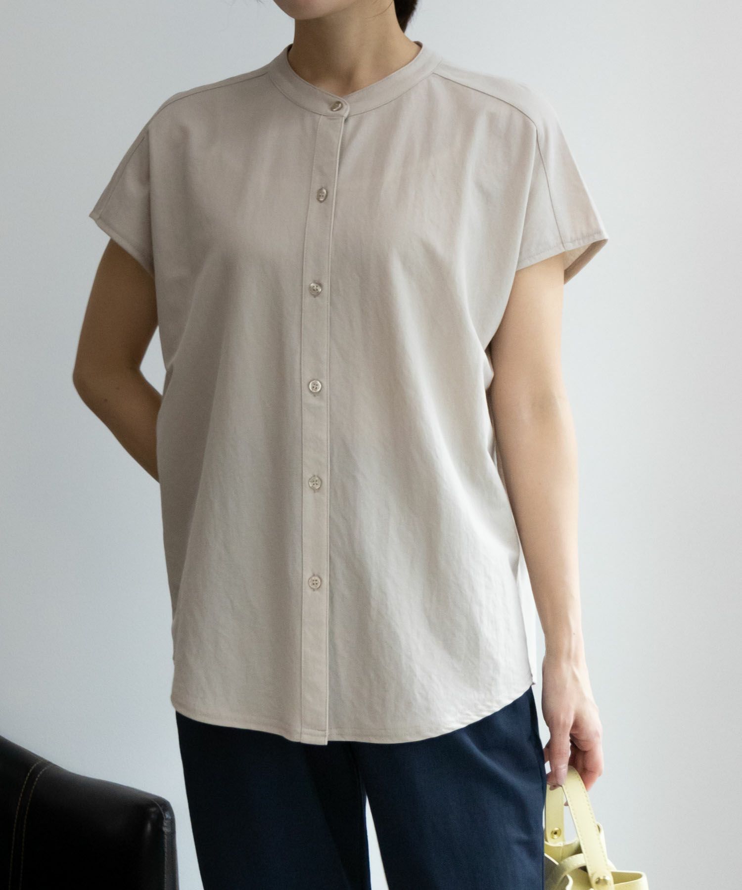 NAVY SARARI 前開きシャツ レディース