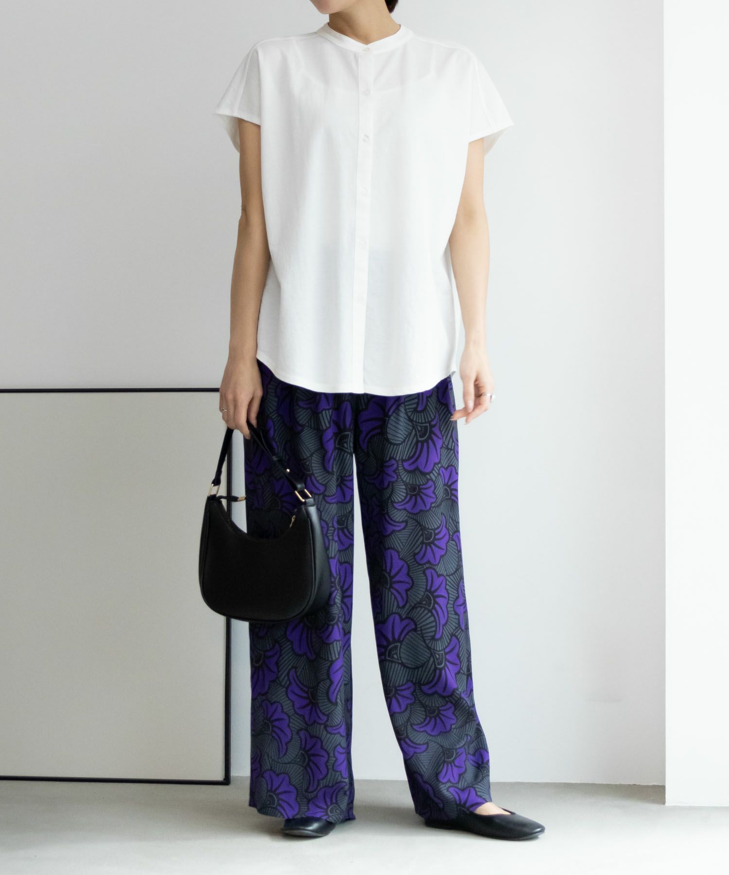 NAVY SARARI 前開きシャツ レディース