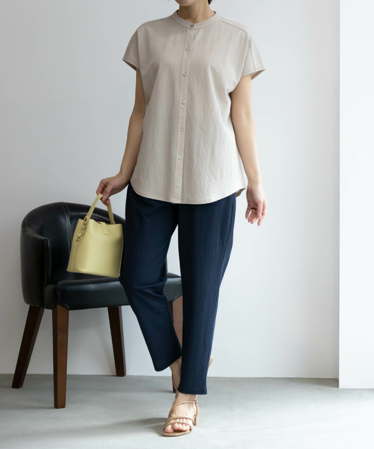 NAVY SARARI 前開きシャツ レディース
