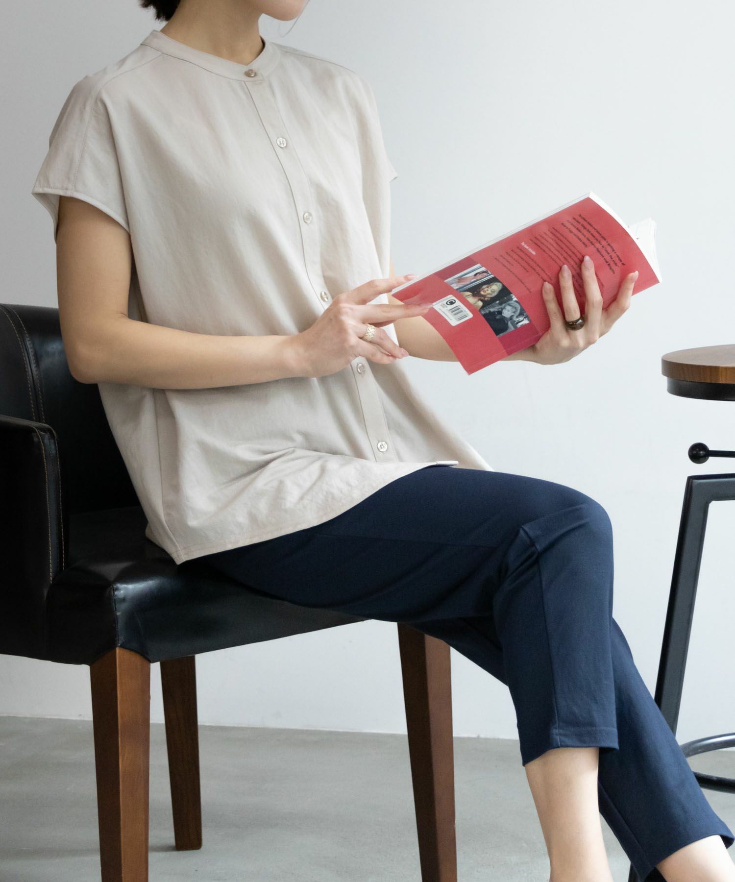 NAVY SARARI 前開きシャツ レディース