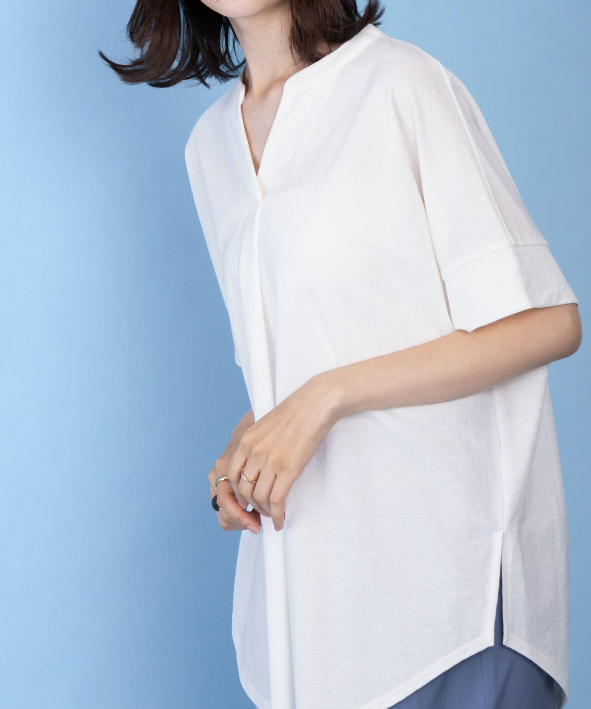 NAVY SARARI スキッパープルオーバー レディース