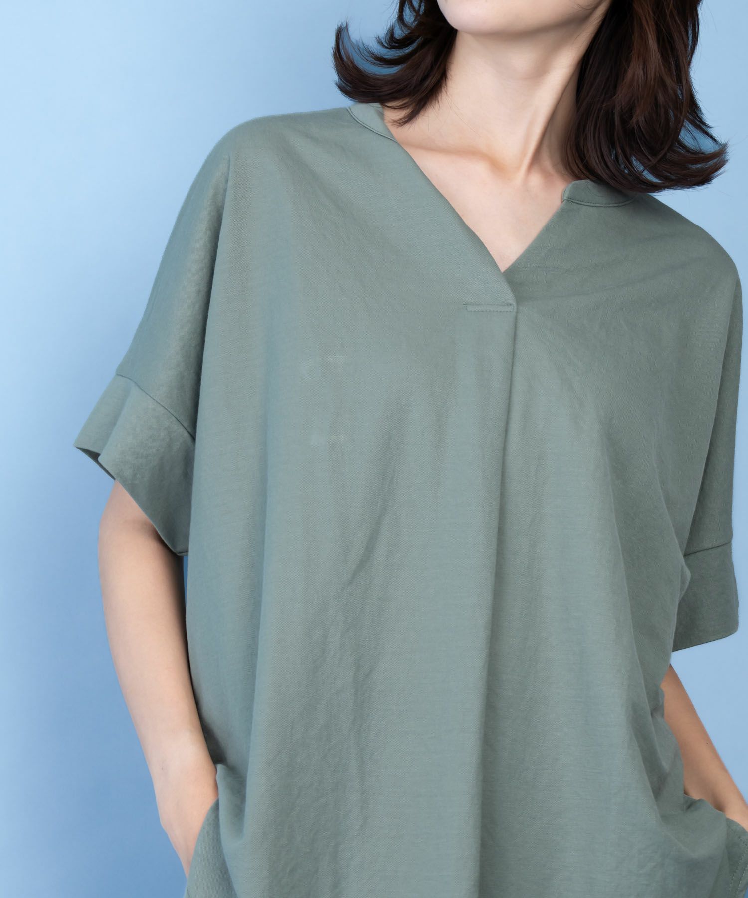 NAVY SARARI スキッパープルオーバー レディース