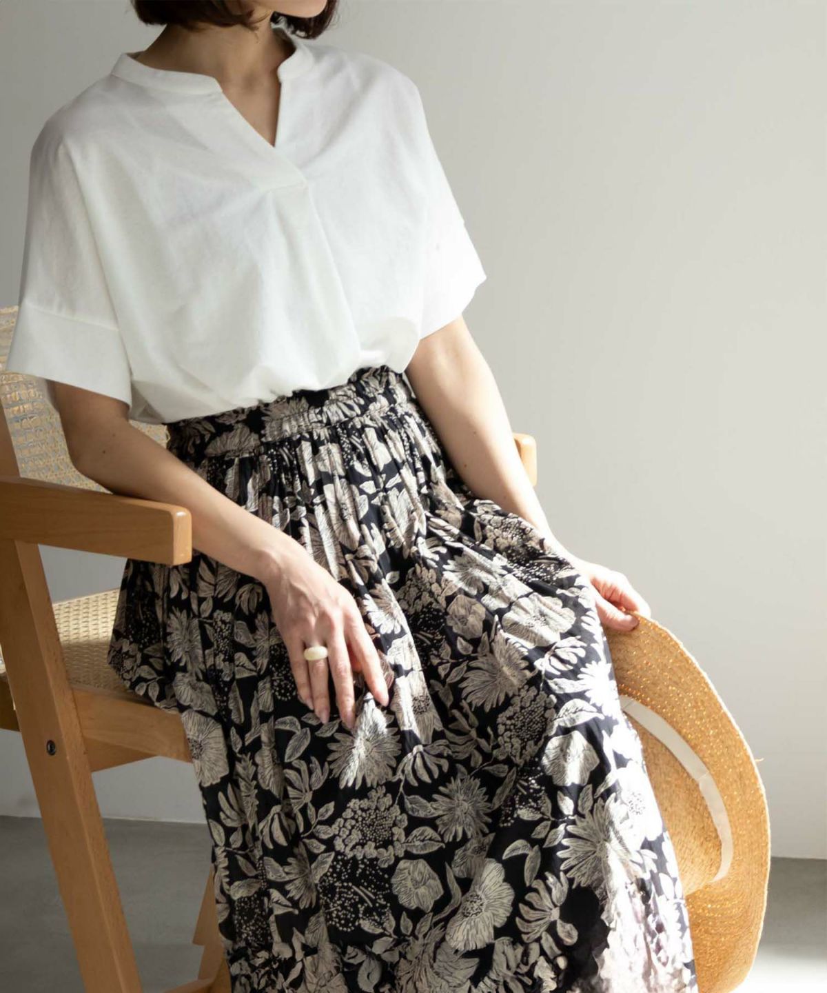 NAVY SARARI スキッパープルオーバー レディース