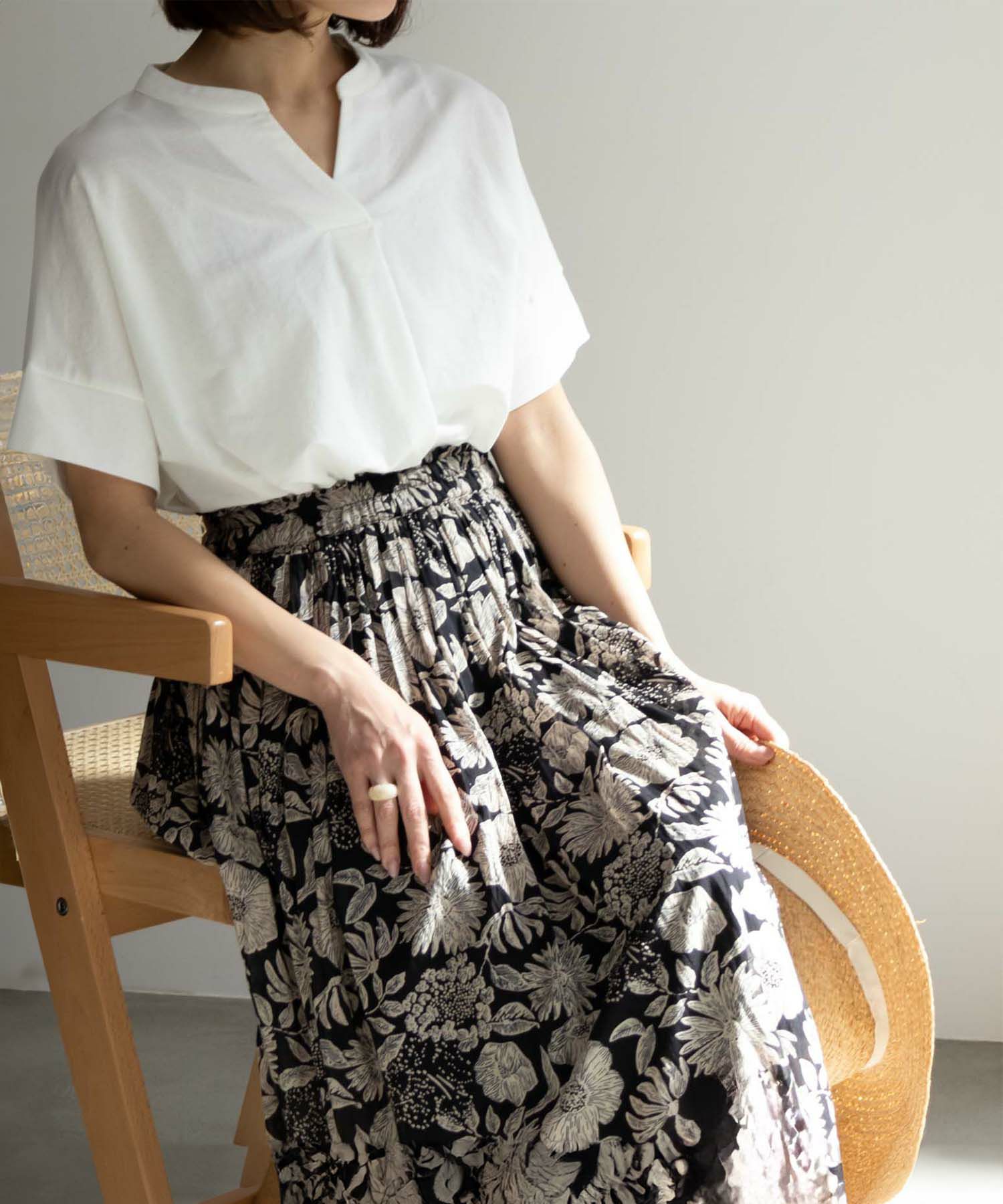 NAVY SARARI スキッパープルオーバー レディース