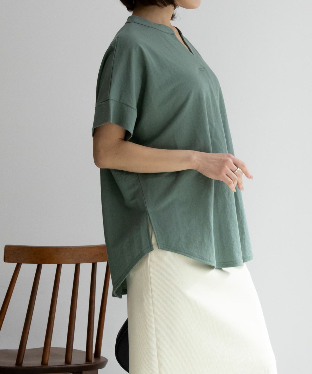 NAVY SARARI スキッパープルオーバー レディース