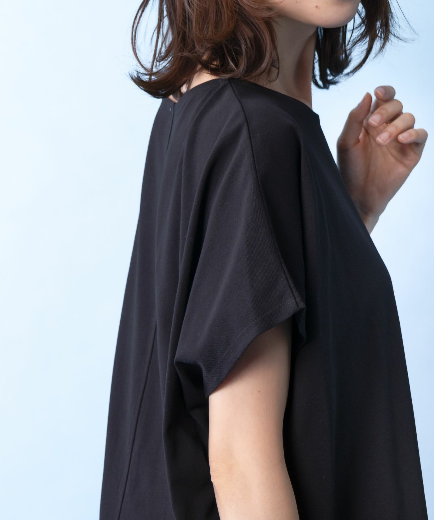 NAVY SARARI サラリピュール ドルマンTシャツ レディース メール便 対応商品商品サムネイル-3