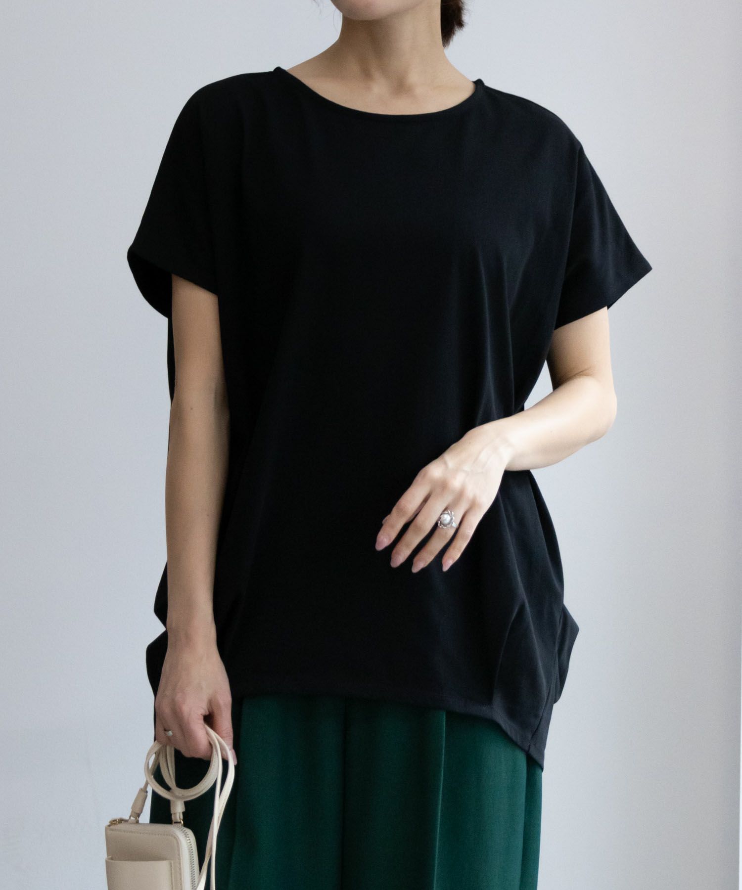 NAVY SARARI サラリピュール ドルマンTシャツ レディース メール便 対応商品商品サムネイル-7