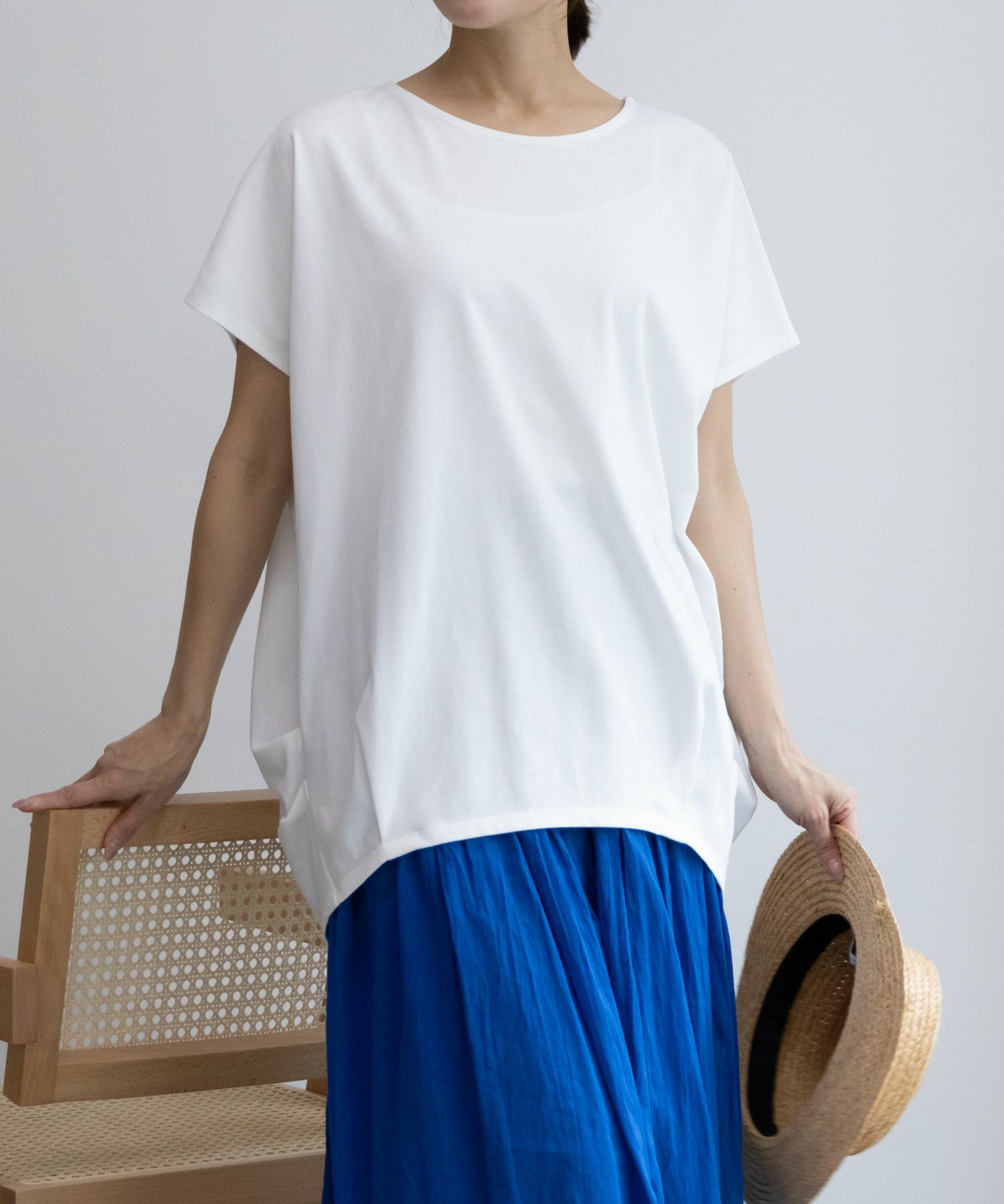 NAVY SARARI サラリピュール ドルマンTシャツ レディース メール便 対応商品商品サムネイル-8