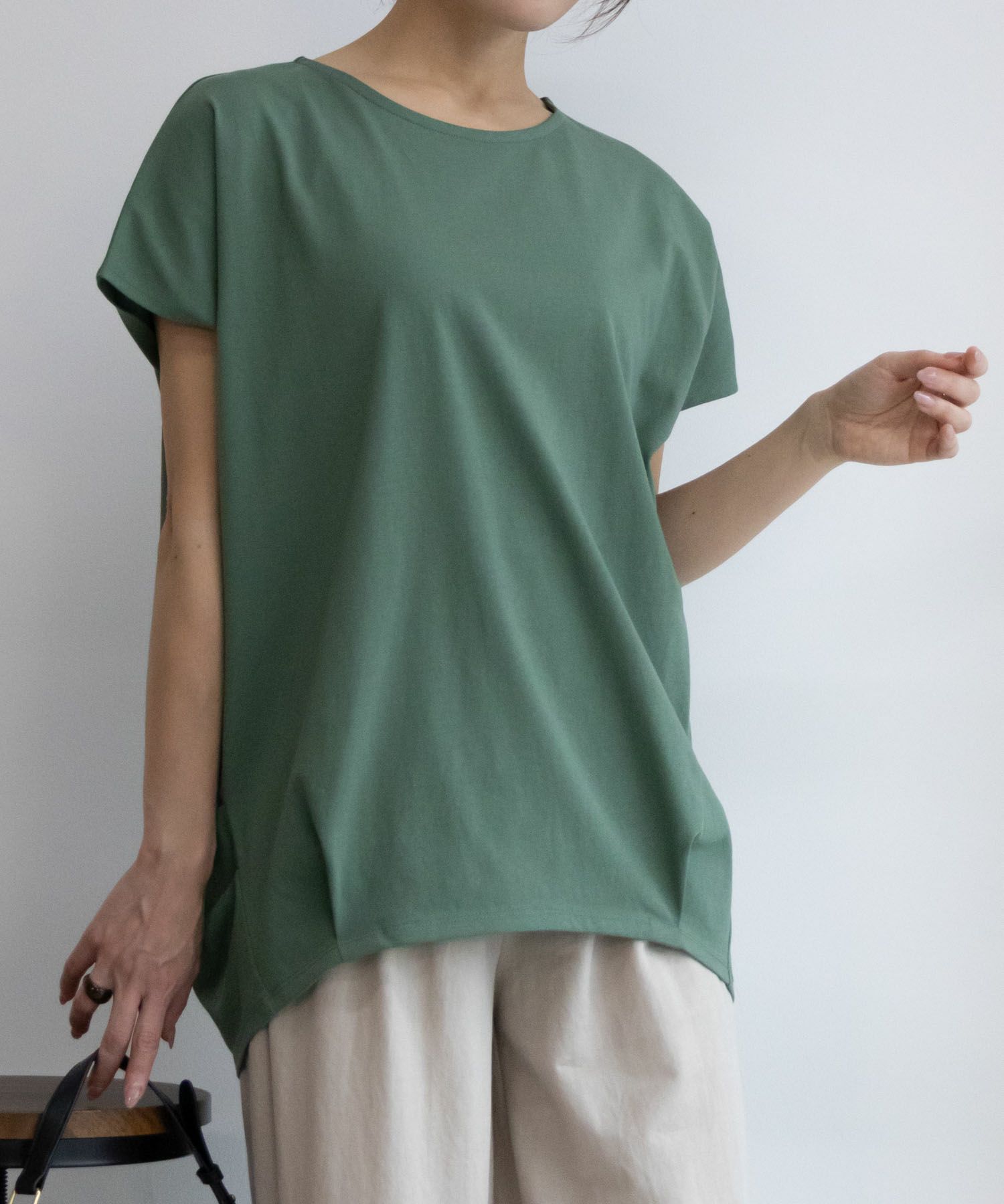 NAVY SARARI サラリピュール ドルマンTシャツ レディース メール便 対応商品商品サムネイル-9