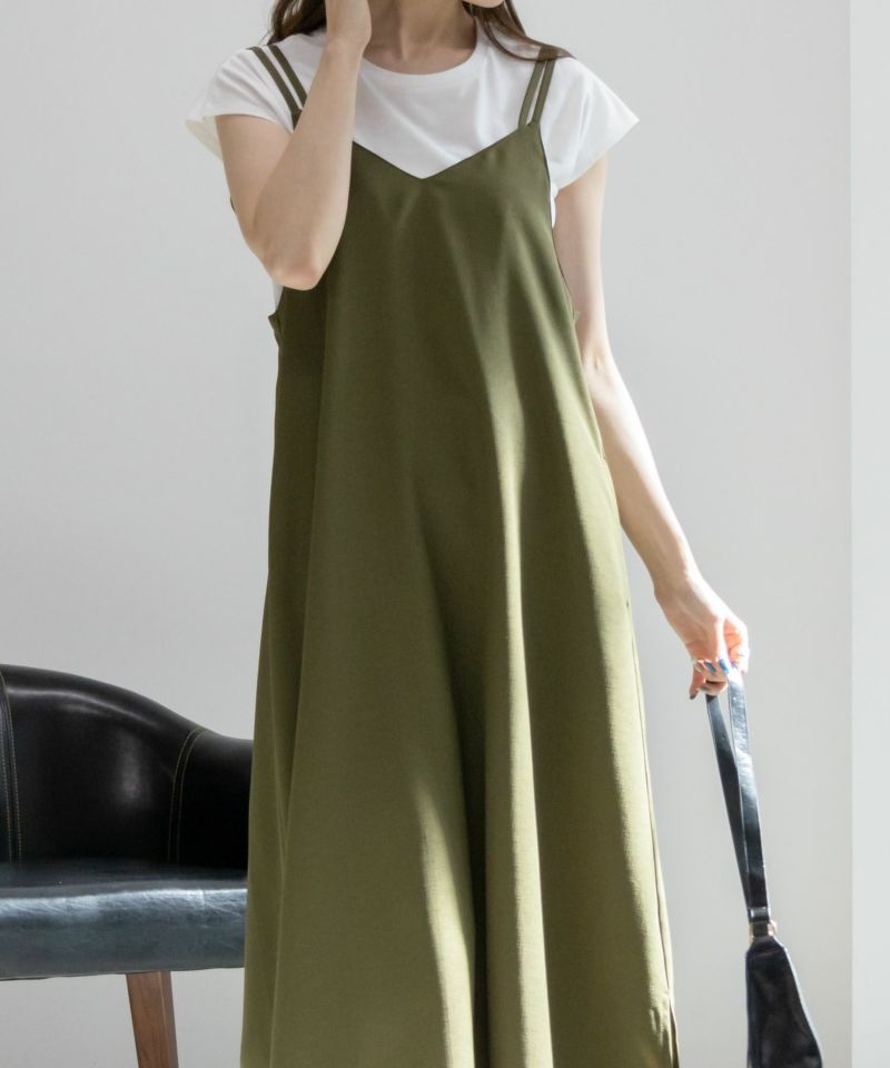 NAVY 麻ライクキャミワンピースアンサンブル レディース商品画像-5