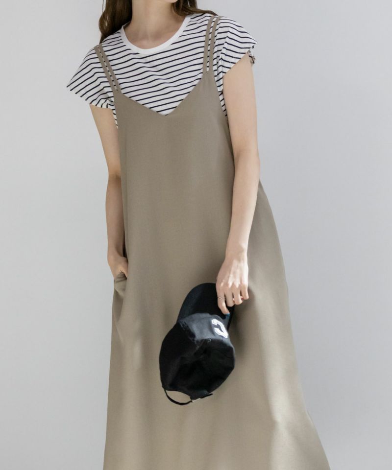 NAVY 麻ライクキャミワンピースアンサンブル レディース商品画像-6