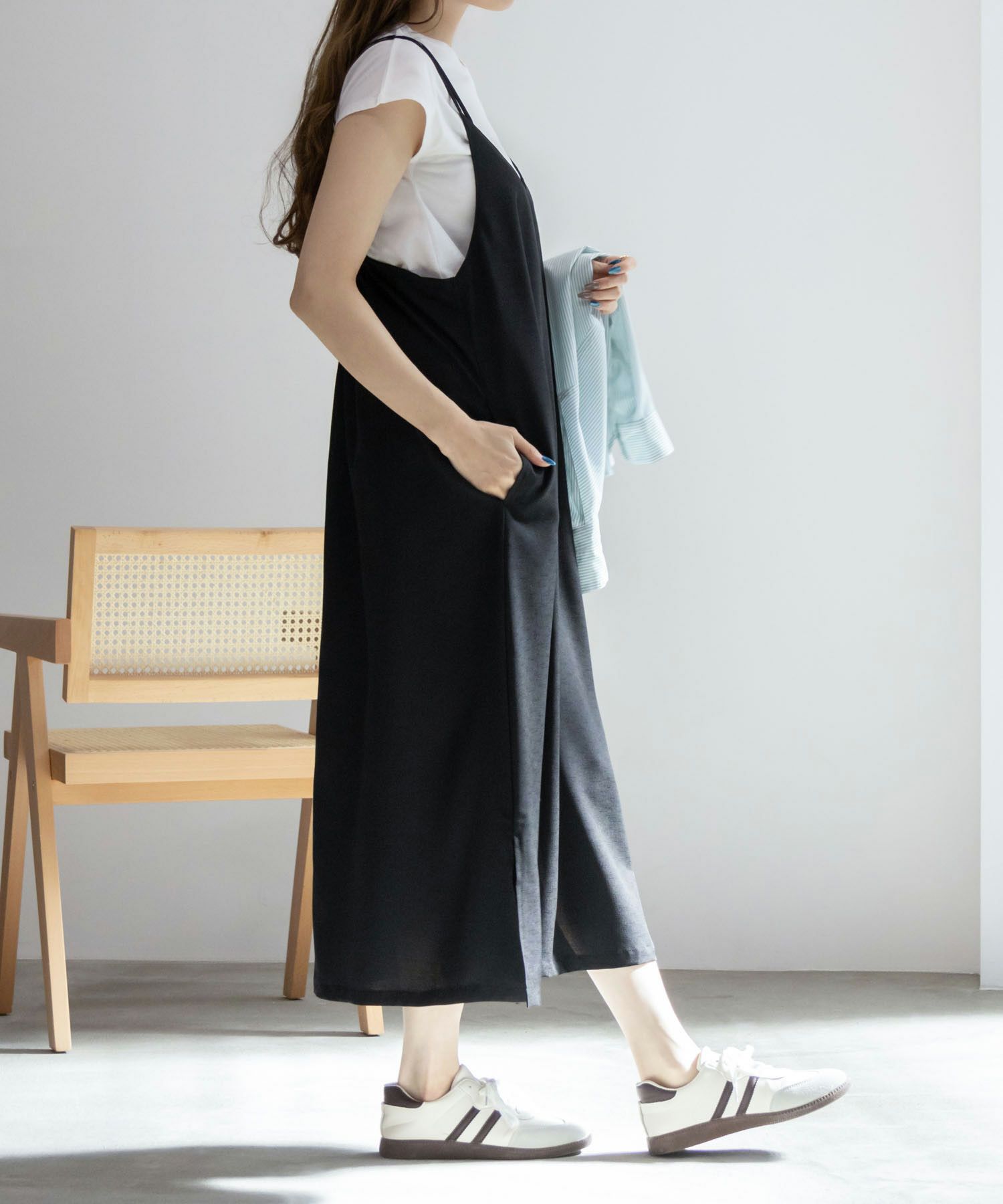 [期間限定価格]NAVY  麻ライクキャミワンピースアンサンブル レディース商品サムネイル-7