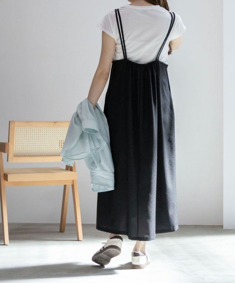 NAVY 麻ライクキャミワンピースアンサンブル レディース商品画像-8