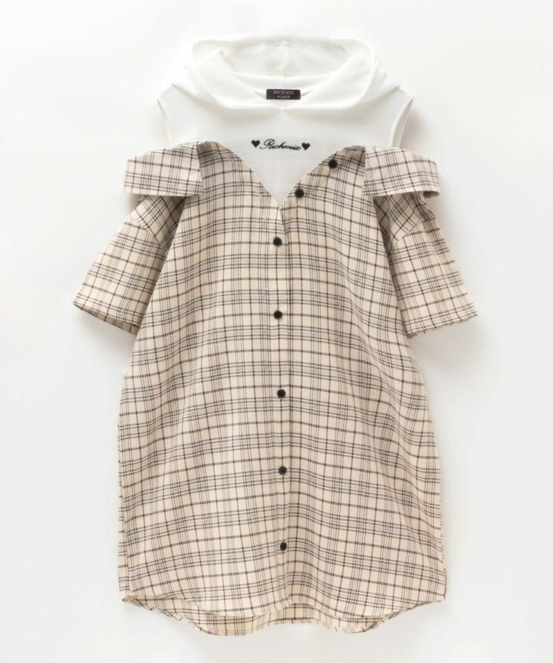 RICH MIX  フェイクシャツドッキングワンピース キッズ商品画像-1