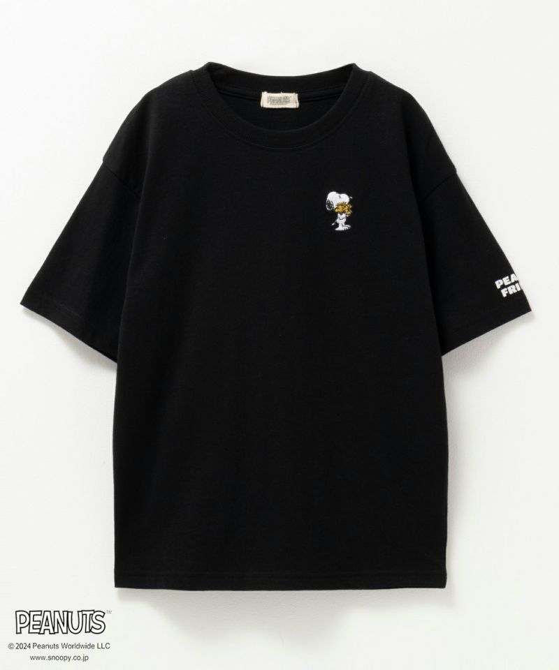 PEANUTS SNOOPY ワンポイント刺繍Tシャツ キッズ ネコポス 対応商品商品画像-1