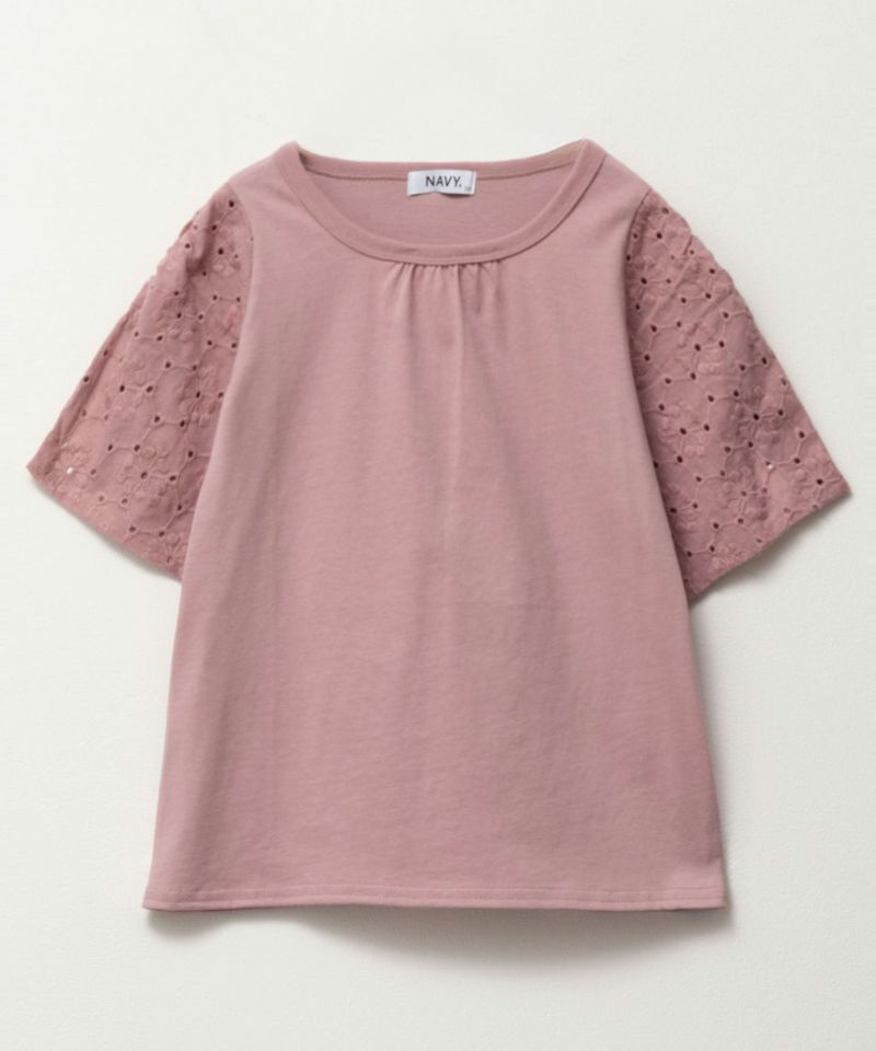 NAVY SARARI  袖レースプルオーバー キッズ ネコポス 対応商品商品画像-1