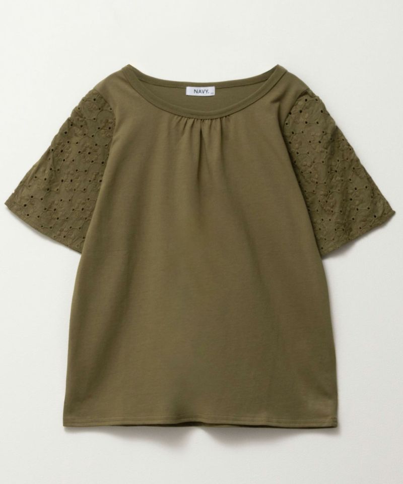 NAVY SARARI 袖レースプルオーバー キッズ メール便 対応商品商品画像-3