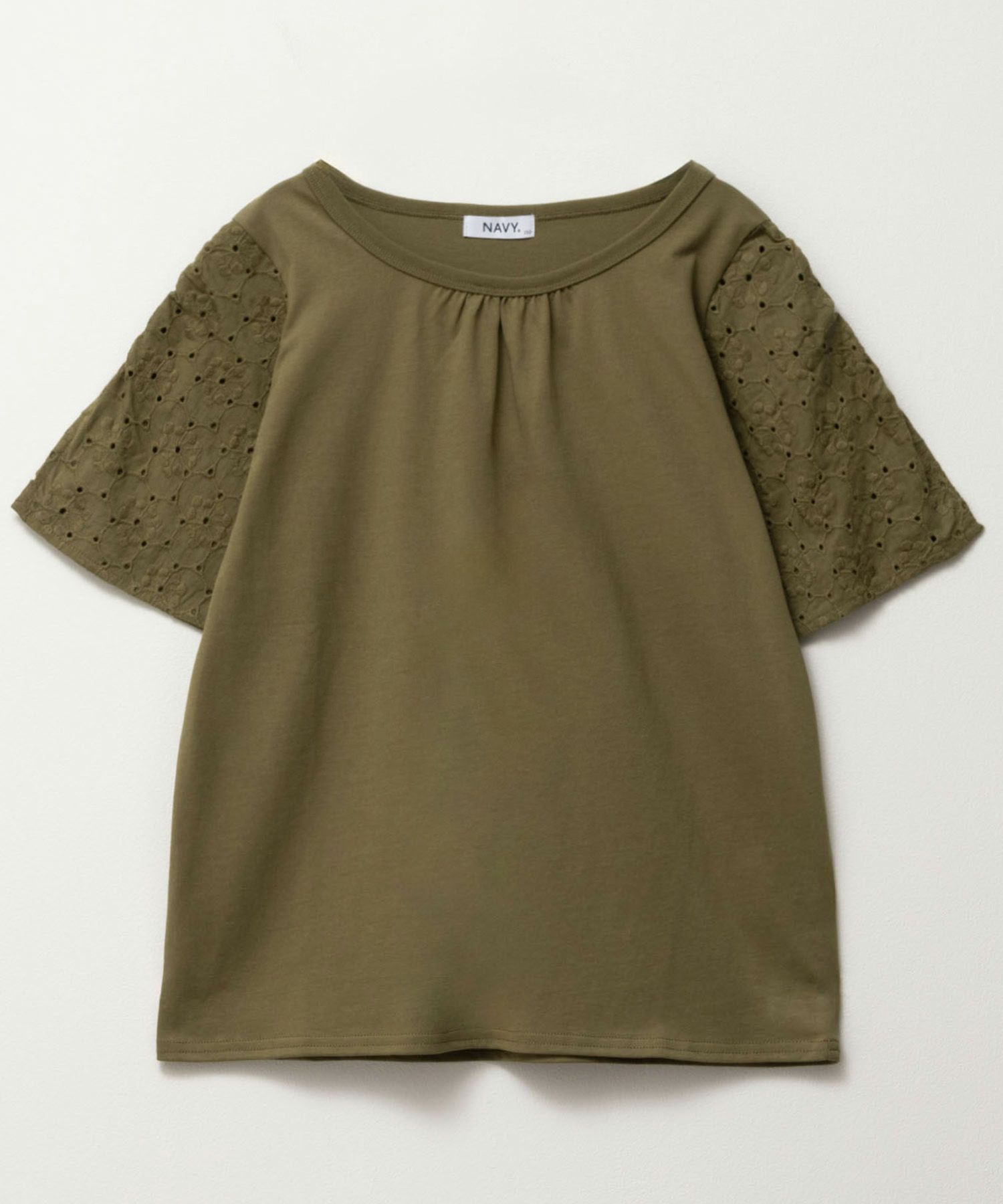 NAVY SARARI 袖レースプルオーバー キッズ メール便 対応商品商品画像-3