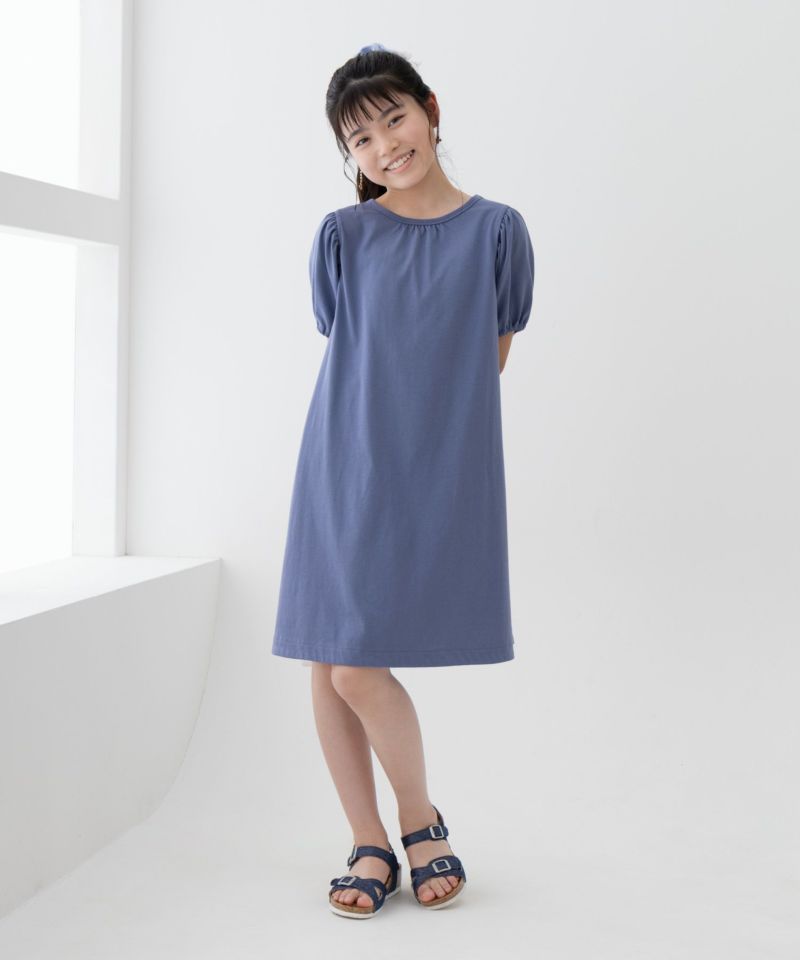 NAVY SARARI 肩ギャザーワンピース キッズ商品画像-4