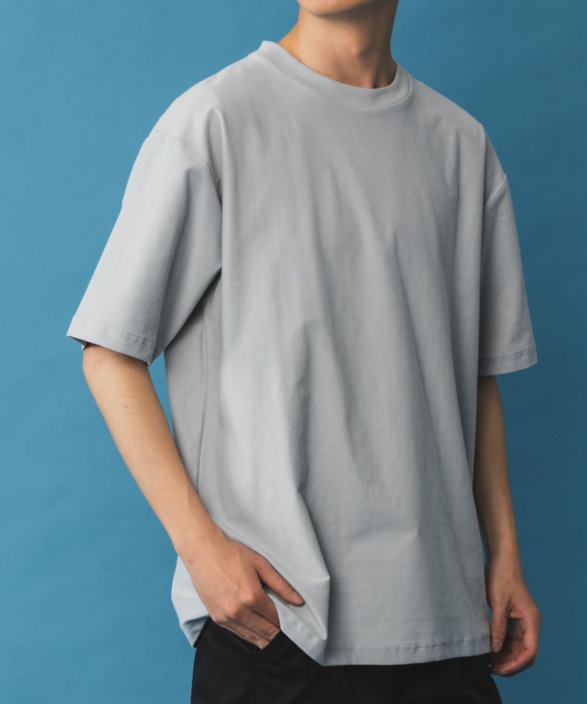 SARARI NAVY 冷感クルーネックTシャツ メンズ