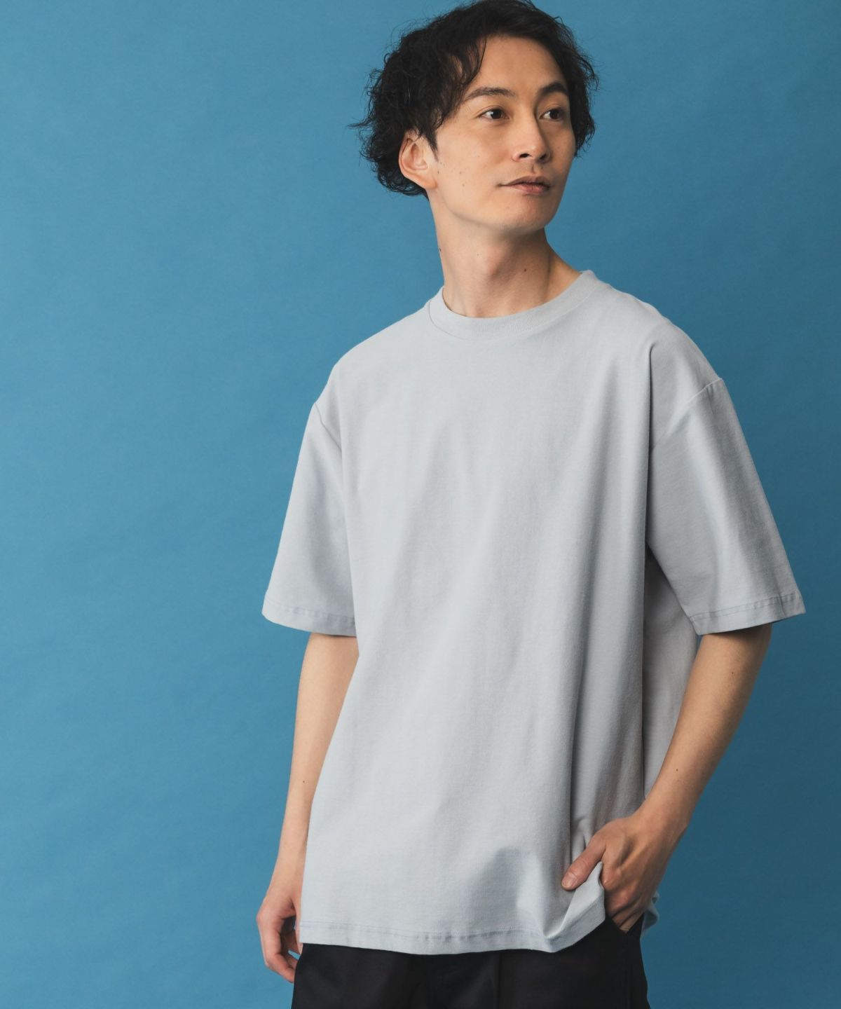 SARARI NAVY 冷感クルーネックTシャツ メンズ