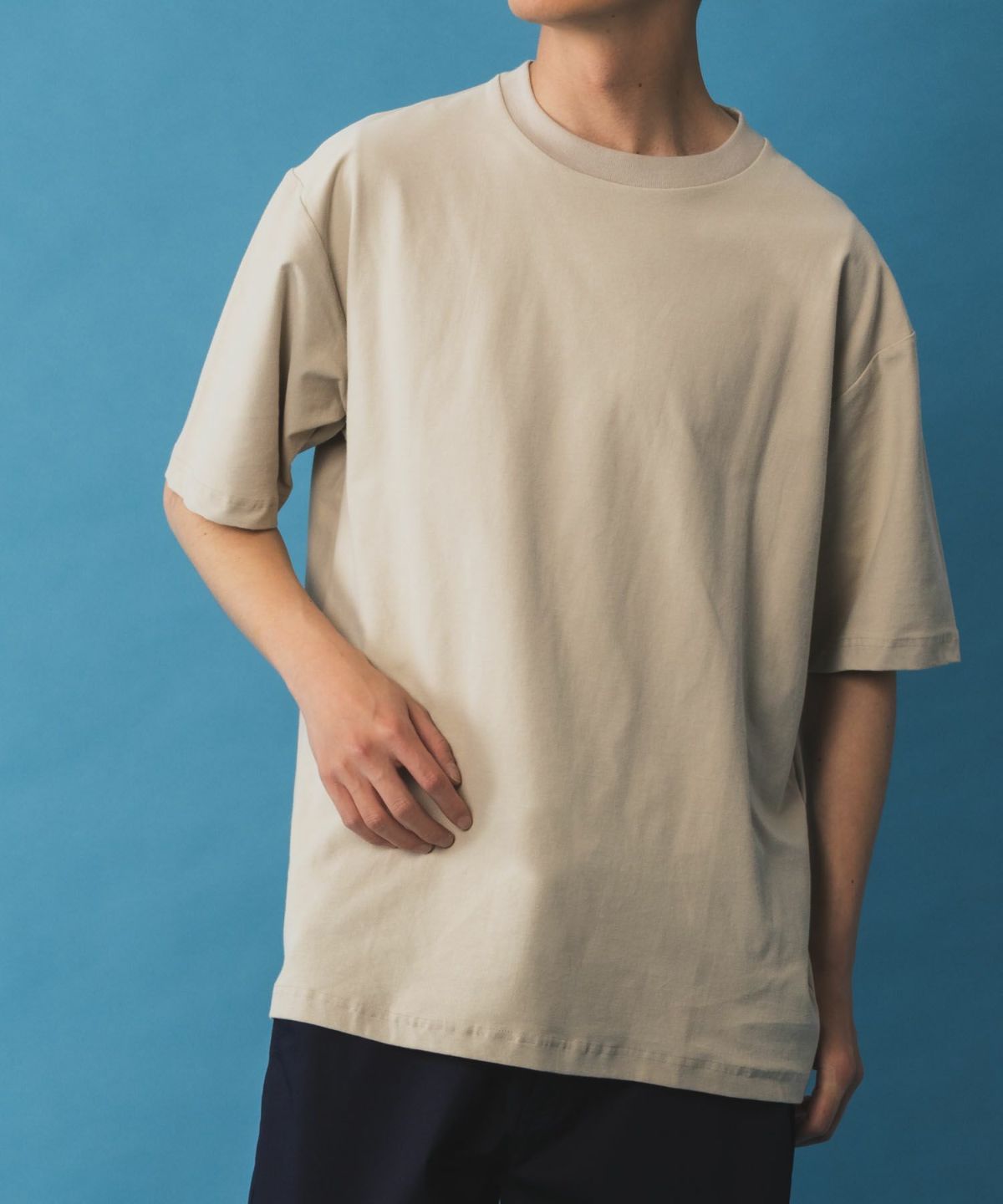 SARARI NAVY 冷感クルーネックTシャツ メンズ