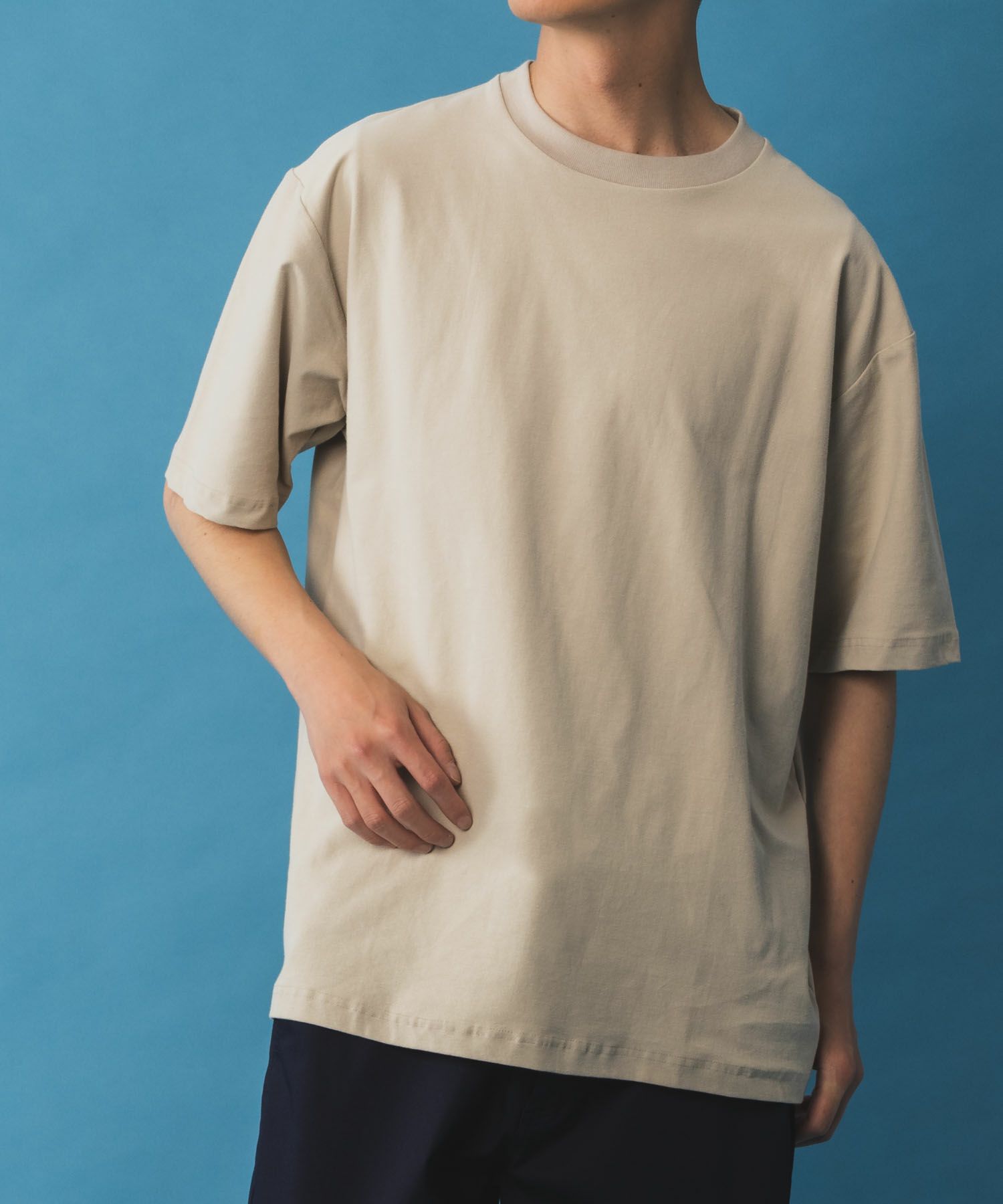 SARARI NAVY 冷感クルーネックTシャツ メンズ