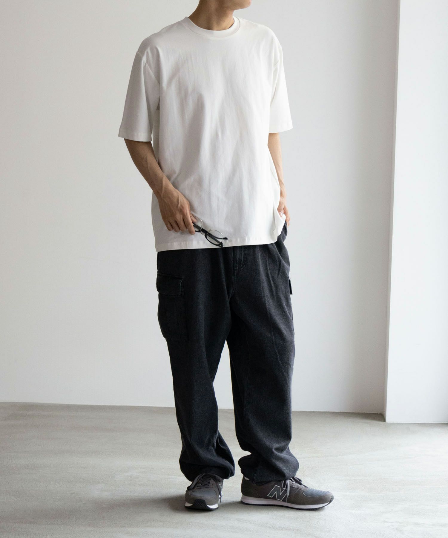 SARARI NAVY 冷感クルーネックTシャツ メンズ