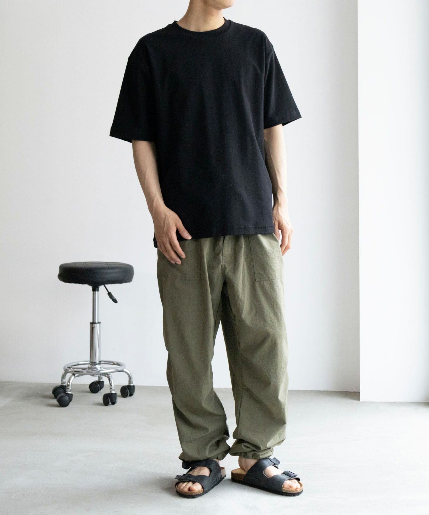 SARARI NAVY 冷感クルーネックTシャツ メンズ