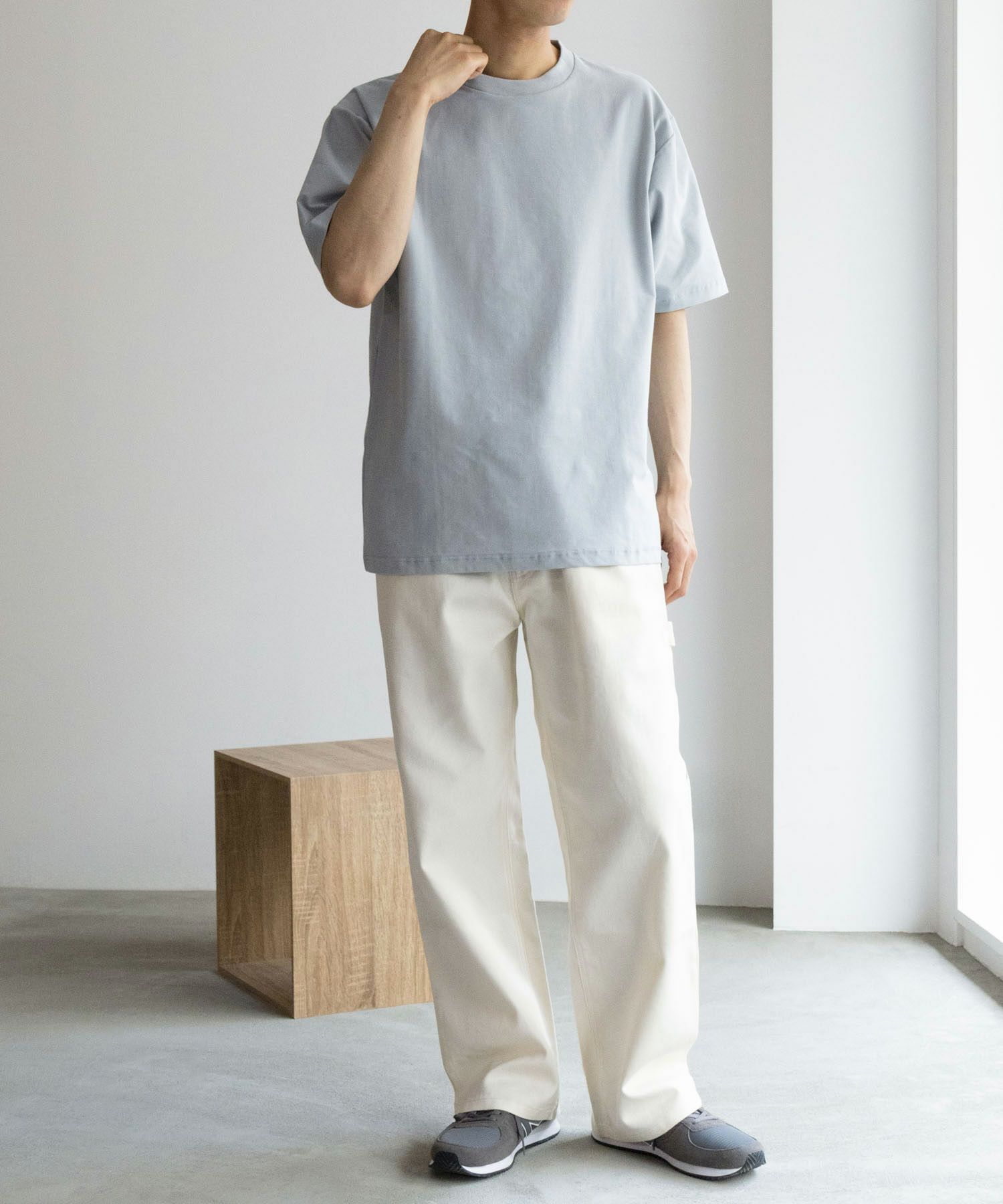 SARARI NAVY 冷感クルーネックTシャツ メンズ