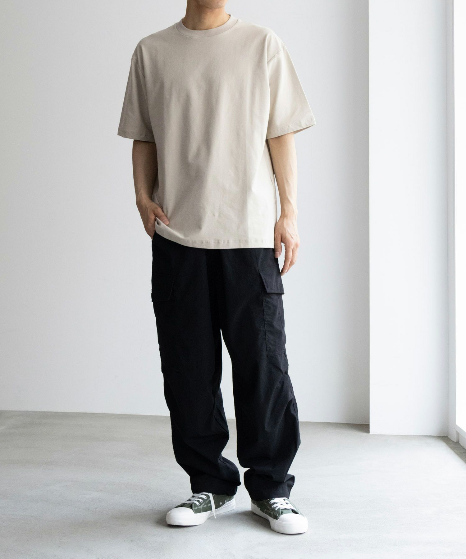 SARARI NAVY 冷感クルーネックTシャツ メンズ