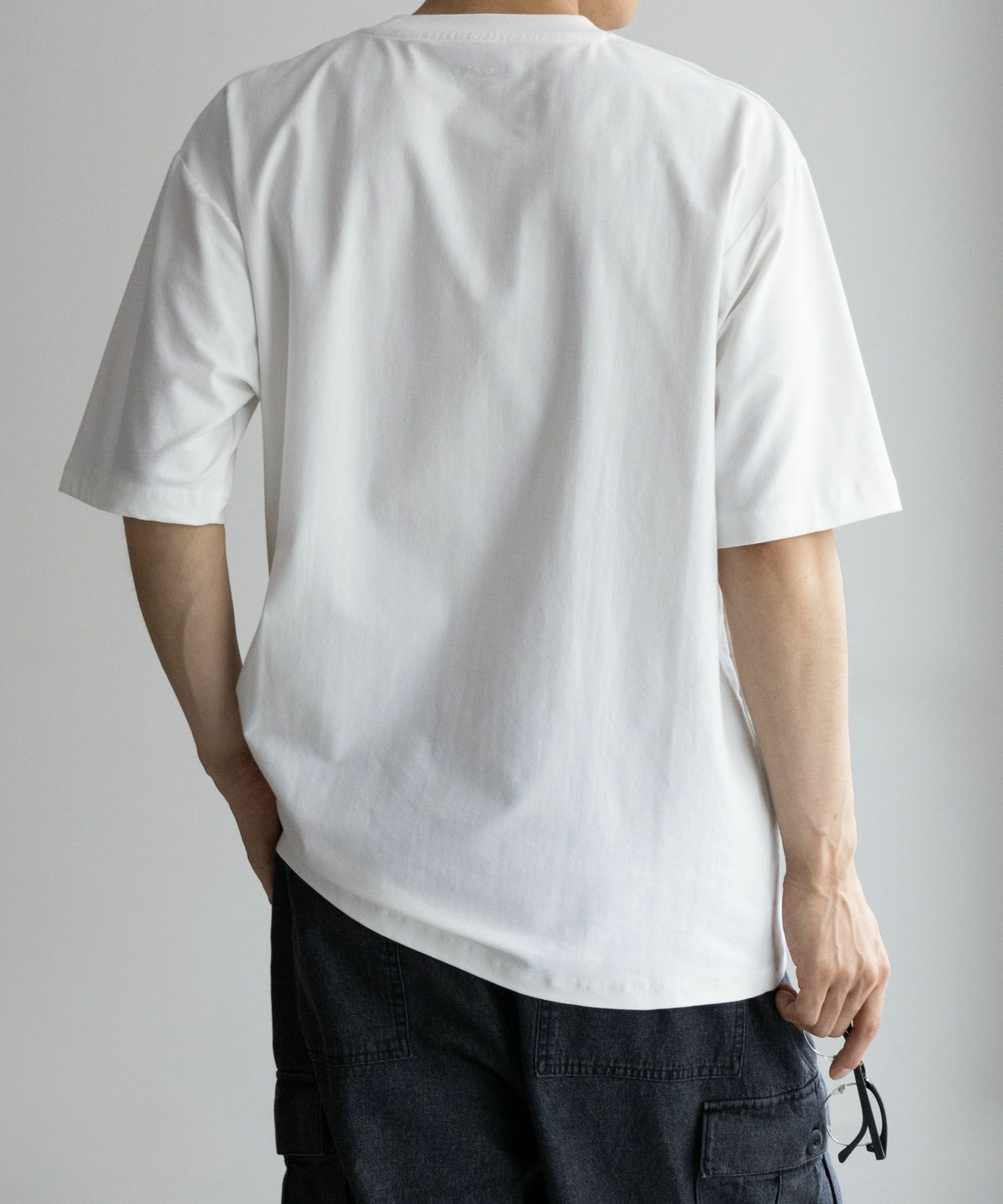 SARARI NAVY 冷感クルーネックTシャツ メンズ