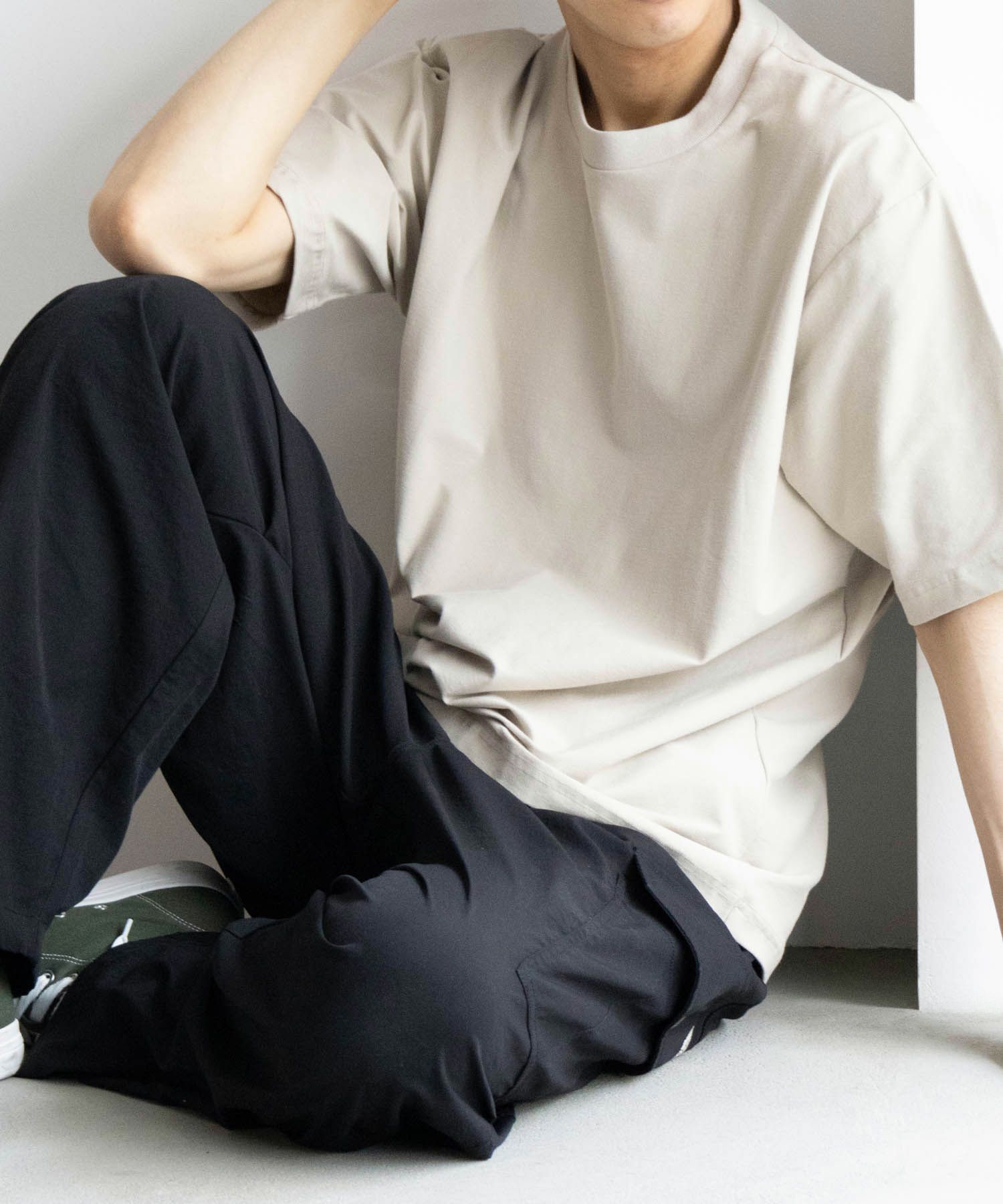 SARARI NAVY 冷感クルーネックTシャツ メンズ