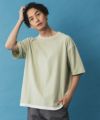 NAVY SARARI  冷感フェイクレイヤードTシャツ メンズ商品サムネイル-1