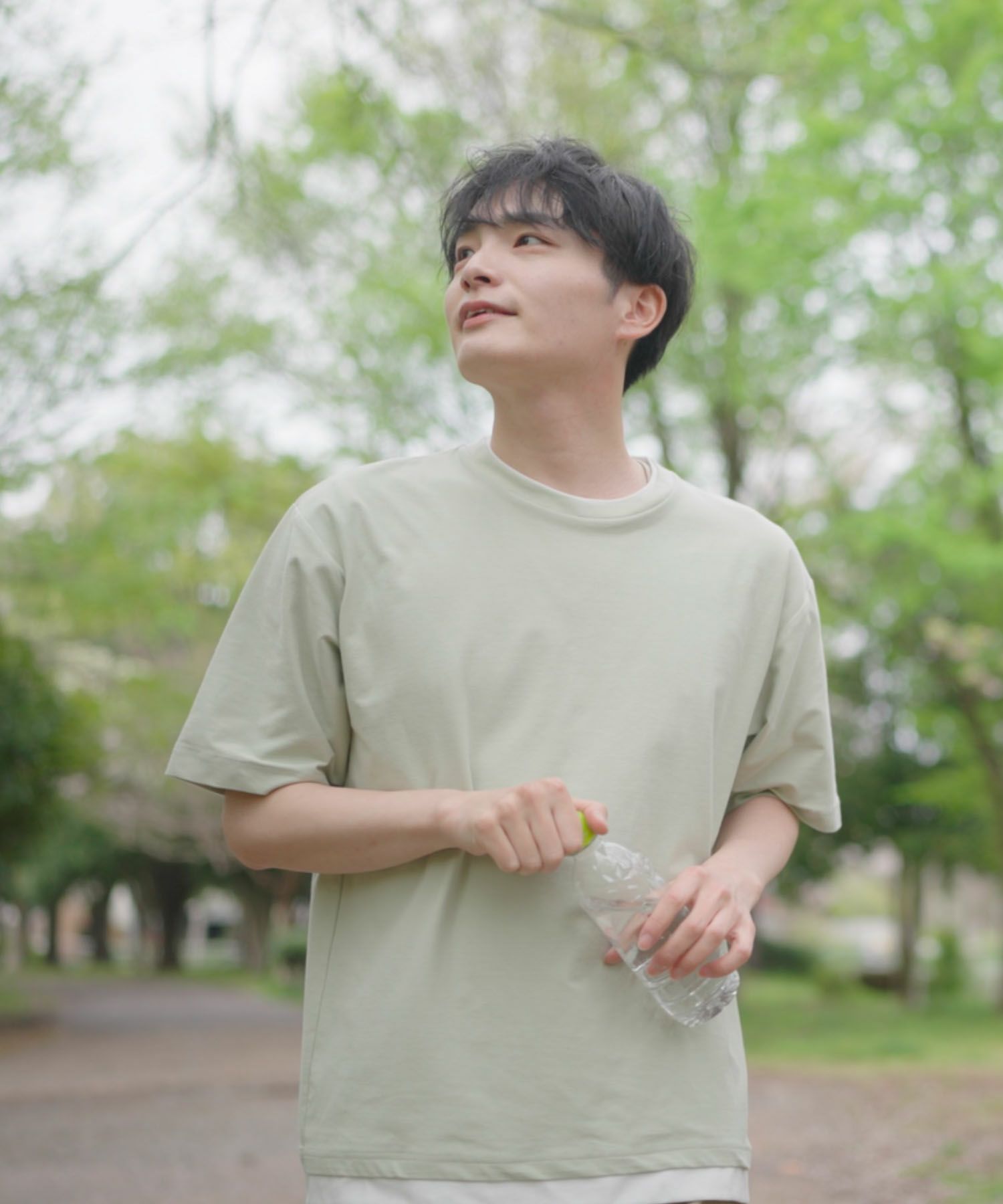 SARARI NAVY 冷感フェイクレイヤードTシャツ メンズ