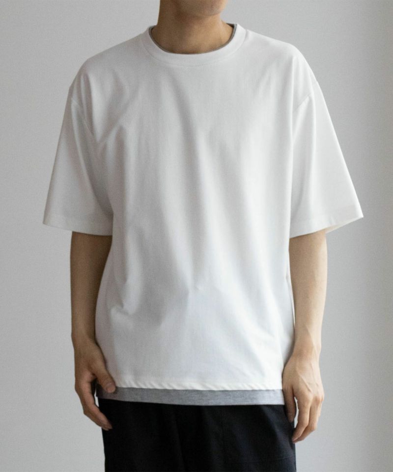 NAVY SARARI  冷感フェイクレイヤードTシャツ メンズ商品画像-15