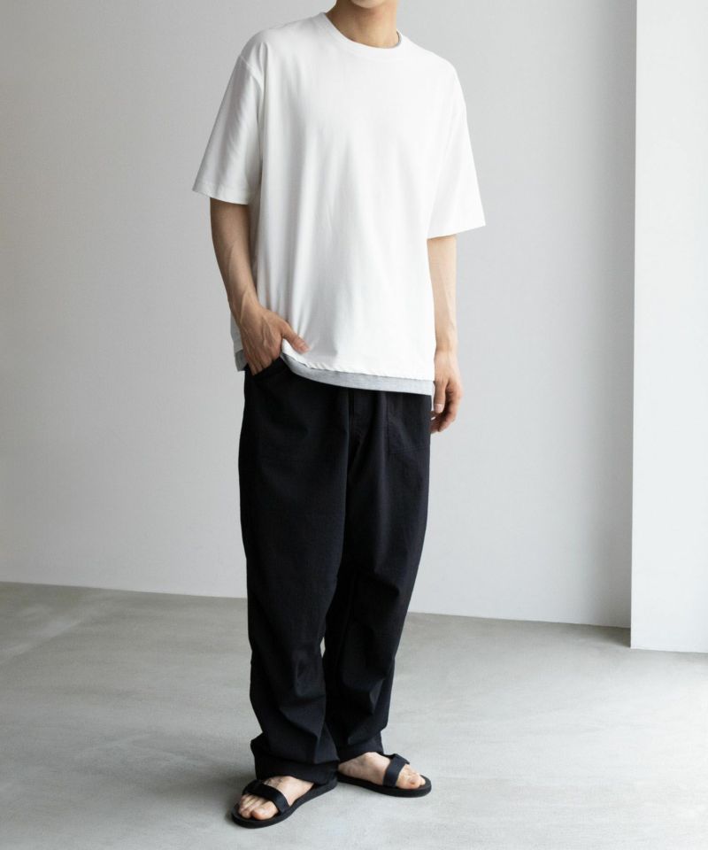 NAVY SARARI 冷感フェイクレイヤードTシャツ メンズ商品画像-18