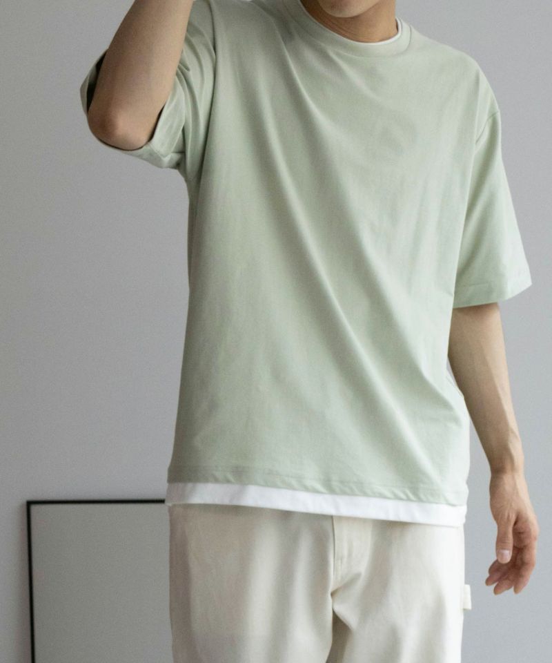 NAVY SARARI  冷感フェイクレイヤードTシャツ メンズ商品画像-24